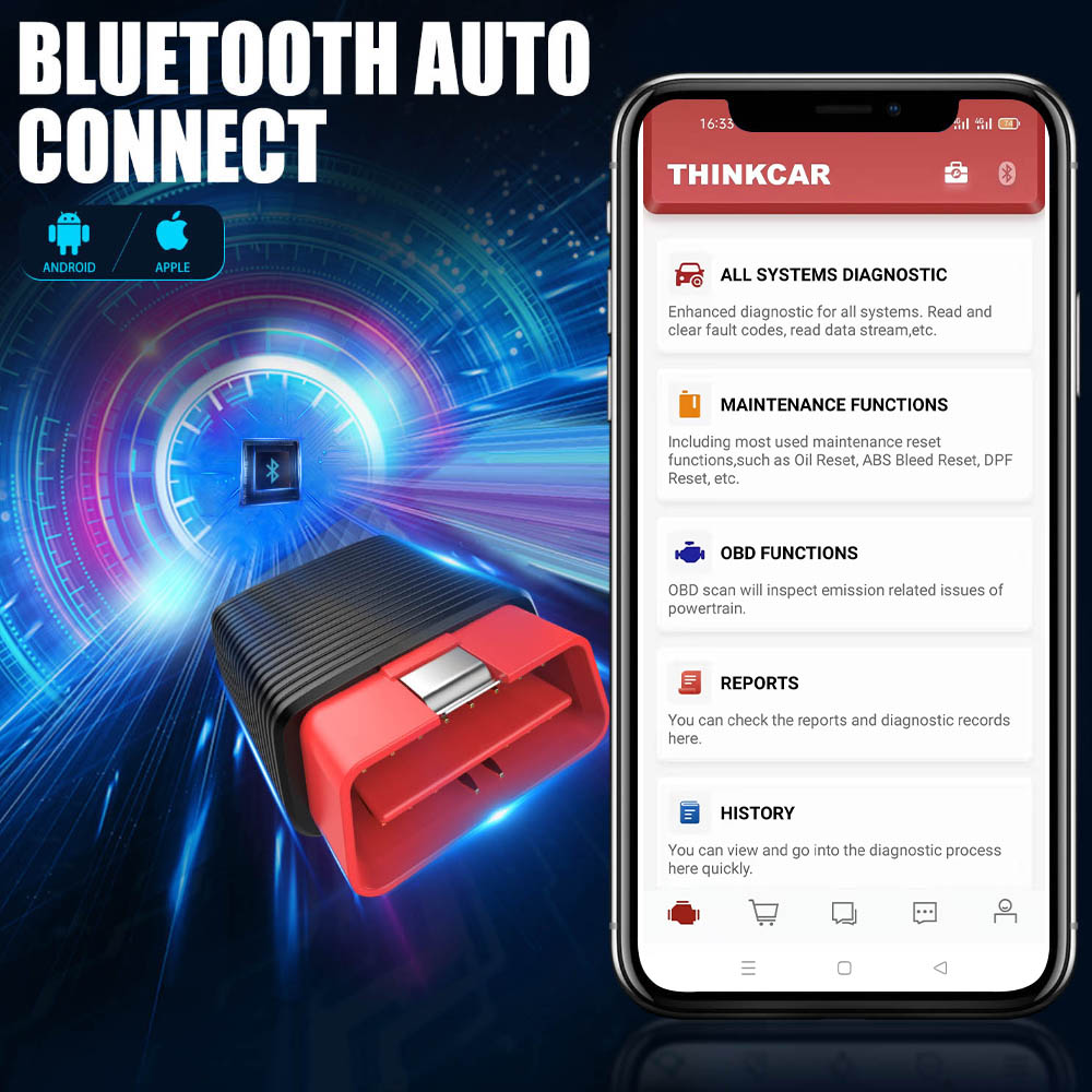 ThinkCar 2 ThinkDriver Bluetooth Full System OBD2 Scanner For IOS ...