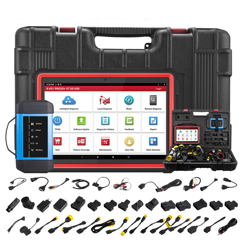 Launch X431 PRO3S+HDIII Auto Professional Diagnostic Tools Work 12V Car  24V Truck Full systems ECU Coding 31+ Reset Active test