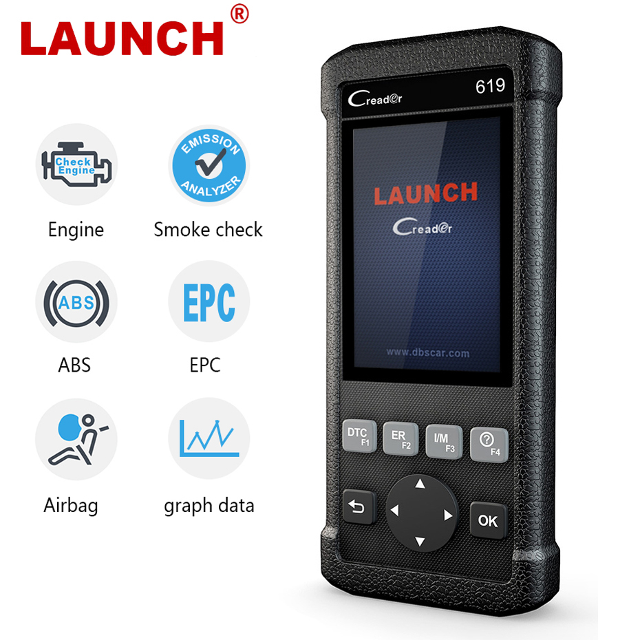 LAUNCH X431 CR619 OBD2 Automotive Scanner Professional ABS SRS Airbag Engine Check Code Reader