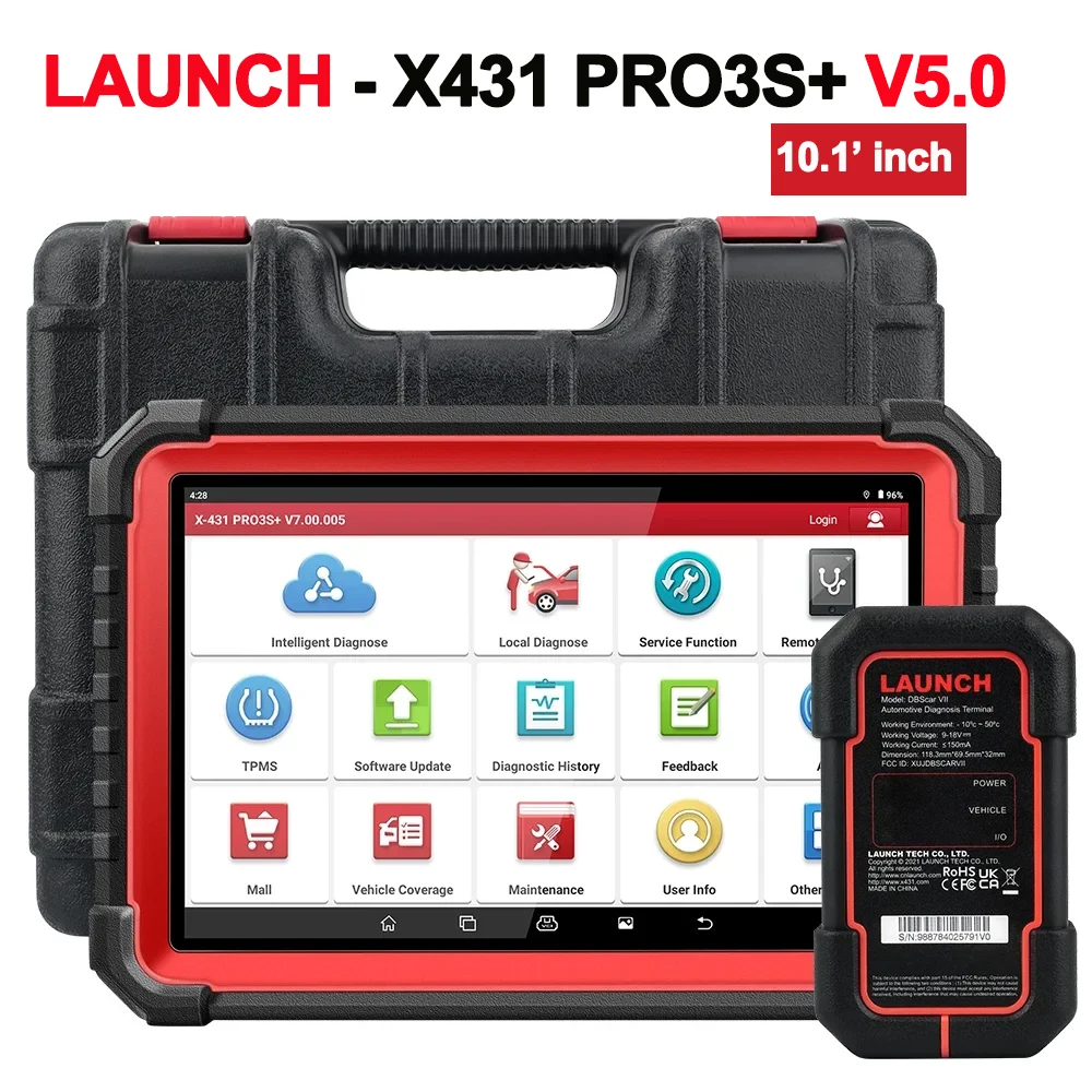 2024 New LAUNCH X431 PRO3S+ V5.0 10.1’INCH Car Diagnostic Tools CAN FD OBD OBD2 Full System Scanner Topology Map